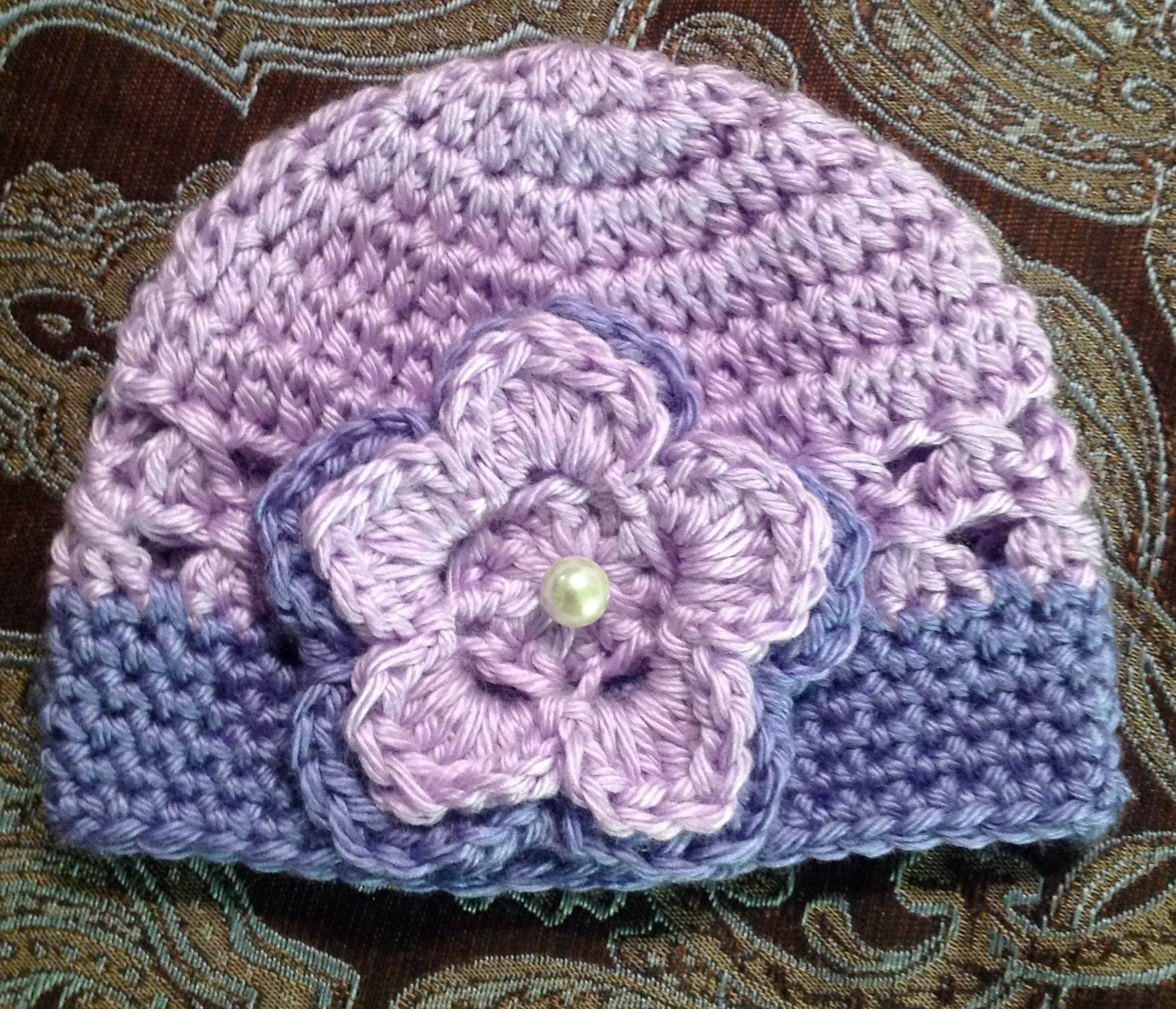 Adorable Newborn Twin Beanies Orchid & Dark Purple on Luulla
